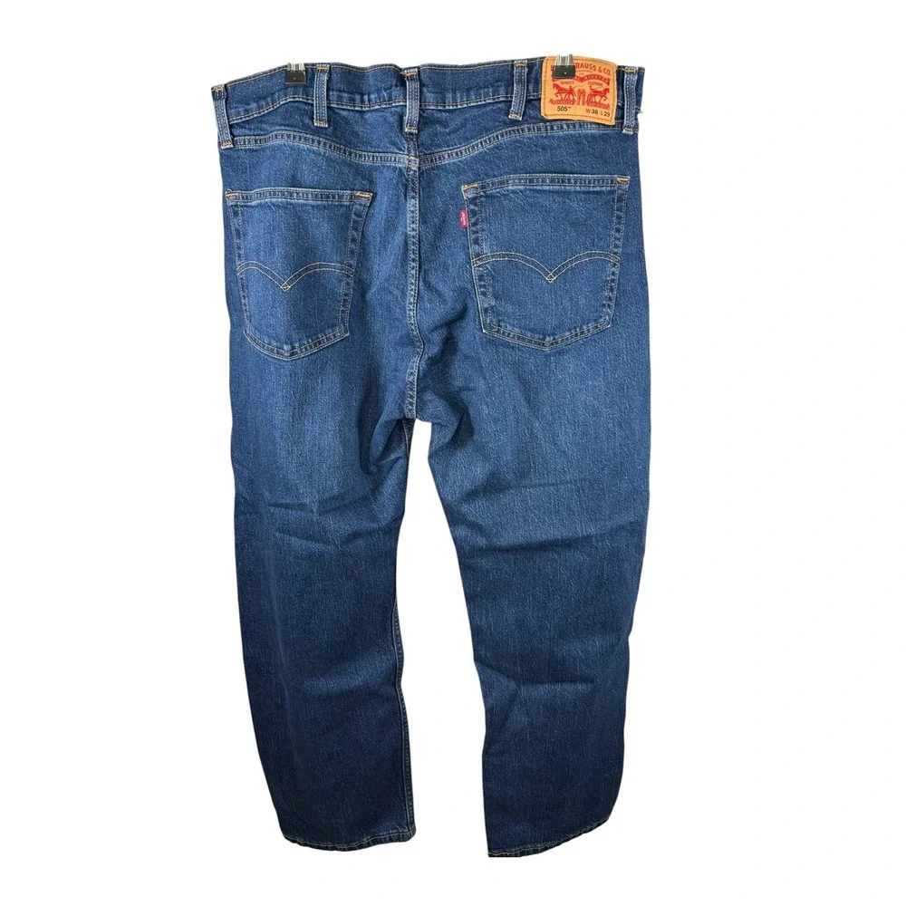 Levis‎ 505 Regular Fit Jeans Mens 38x29 Blue Medium Wash Denim 00505-3172